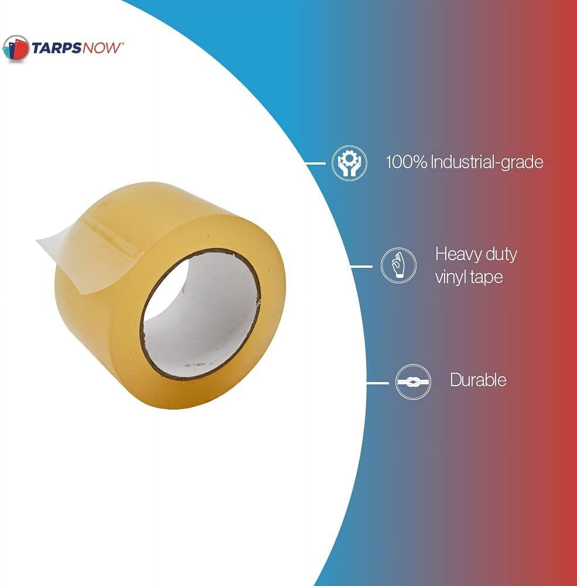 Tarps Now Floor Cover Tape, Gym Floor Seaming Vinyl Marking Tape - Clear (16 Rolls/Case)