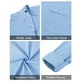 thumbnail image 4 of sogami Long Sleeve Linen Henley Shirts for Men Casual Hawiian Shirt with Pocket, 4 of 6