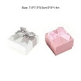thumbnail image 4 of Qarigey Caja Regalos Bowknot Cajas de cosméticos Dama Multifuncional Pendiente Caja Organizador Ornamento Decoración Boda Ropa, zapatos y accesorios Miscelánea Rosado 7.5*7.5*3.5 Qarigey AP016321-02, 4 of 6
