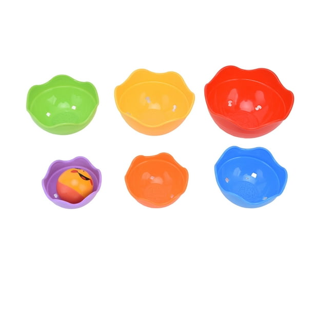 Tazas Apilables Coloridas BuyWeekMX Juguete de Aprendizaje Tazas de Baño Apilables Construcción Robusta