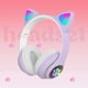 thumbnail image 3 of LED con Luz Audifonos Inalámbricos Pata de Gato Auriculares Plegables sobre la Oreja con Micrófono,White, 3 of 16
