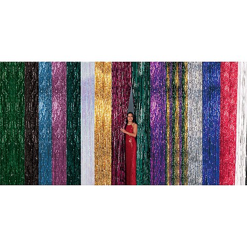 Premium Foil Entryway Curtains, Silver