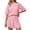 Pink, variant on Women 2 Pieces Knit Set Half Sleeve Pullover Sweater and Mini Skirt Matching Sets