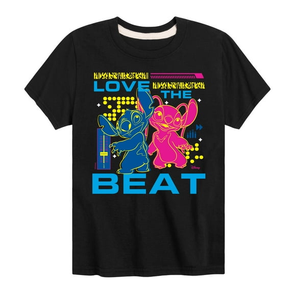 Disney - Lilo & Stitch - Love The Beat - Toddler & Youth Short Sleeve Graphic T-Shirt
