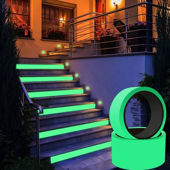 Glow in The Dark Tape, PVC Luminous Safety Tape for Emergency Egress, Floor Marking, and Theatre Stage,300 Length