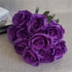 thumbnail image 5 of Ramo de novia de boda de flor de rosa artificial de 10 cabezas, ramo de flores de simulación de oficina en casa, rosa falsa, púrpura sidaley HA7036-09B, 5 of 5