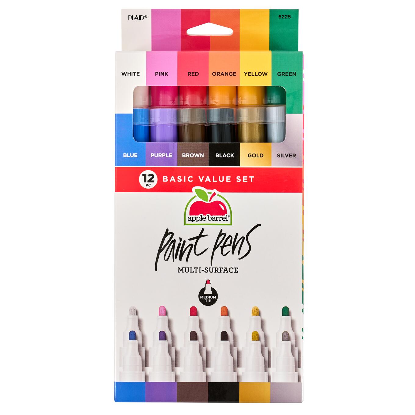 Apple Barrel Multi-Surface Paint Pens 12-Piece Set photo 1