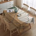 thumbnail image 2 of Brown Boho Line Art Plant Pattern Rectangle Tablecloth 60"x84",Waterproof Polyester Rectangle Table Cloth, Wipeable Spillproof Polyester Tablecloth for Dining, Camping, Indoor and Outdoor, 2 of 5