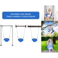 thumbnail image 2 of Hand-Knitting Toddler Swing, Swing Seat for Kids with Adjustable Ropes, Little tikes Swings Set, for Outdoor Indoor, Playground, Backyard (Blue), 2 of 7