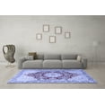 thumbnail image 3 of Ahgly Company Machine Washable Indoor Square Persian Blue Traditional Area Rugs, 4' Square, 3 of 4