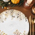 thumbnail image 3 of Fall Floral Round Braided Placemats Set of 2, Wildflower Plant Heat Insulation Place Mats Washable Non-Slip Table Mats for Kitchen Dining Party, 13 Inches, 3 of 8