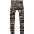 thumbnail image 2 of MSJUHEG Jeans for Men Cargo Pants for Men Mens Sweatpants Mens Sweatpants Mens Joggers Men's Casual Vintage Jeans Hole Denim Wash Work Frayed Trousers Basic Pants Coffee Xxxxl, 2 of 8