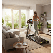 GASKY Treadmill Auto Incline with 12 Level 15 Preset Training Programs Folding Treadmill 2.5 HP Powerful Motor Exercise Equipment for Running Jogging Walking 220lbs