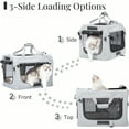 thumbnail image 4 of Extra Large Cat Carrier For 2 Cats Collapsible Soft Sided Pet XL Crate For Large Mudium Big Cat 20lbs+ Car Travel Portable Bag For Long Trips Ride 24x16.5x16.5, 4 of 7