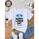 thumbnail image 1 of Kids' 100% Cotton Labor T-Shirt - Cute Police Hat & Glasses Graphic, Happy Labor Text, Round Neck Short Sleeve Tee for School Events & Daily Wear, Machine Washable Gift for Boys &, 1 of 6