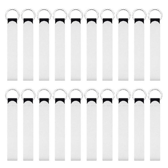 Pack of 20 Sublimation Keyring Blanks Neoprene Wristlet Keychain Women's Strap