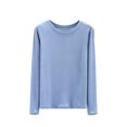 thumbnail image 2 of Womens Long Sleeve Pajama Top Loose Fit Casual Sleepwear Soft, 2 of 5
