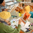 thumbnail image 6 of Shuttle Art 69 Pack Acrylic Paint Set, Acrylic Painting Set with 2 Pack of 15 Colors Acrylic Paint, 3 Sets of Wooden Easels, Canvas, Brushes & Palettes, Art Painting Supplies for Adults Beginner, 6 of 6