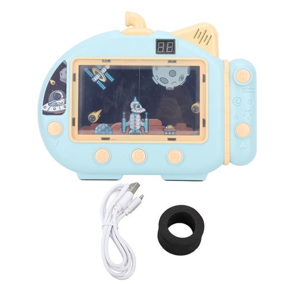 Obstacle Avoidance Game Console Space Themed Creative Video Gamepad Handheld Educational Sensory Toy Blue