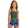 thumbnail image 4 of Gaexia Girls Swimsuit 2 Piece Sporty Adjustable Straps Modest Bikini Bathing Suit with Shorts Color Block Swimwear, 4 of 5