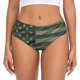 thumbnail image 1 of Balery Jungle Green Camo USA Flag Ropa Interior de Algodón para Mujer con Dibujo – Braguitas Cómodas y Elásticas, Estilo Clásico-Large, 1 of 6