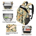 thumbnail image 5 of JIALIOU 14" Laptop Backpack Waterproof Airline Approved Stylish Casual Daypack for Travel Business College Work, Parsnip Folk Art, 5 of 8