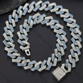 thumbnail image 2 of K-KED Men's Cuban Link Chain Heavy Duty Stainless Steel Hip Hop Necklace Bracelet New-Gun Dark Purple-20inch（50cm）Necklace, 2 of 8