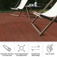 thumbnail image 5 of Pure Garden Rubber Deck Tiles 8-Pack - 28SQFT Outdoor Flooring Pavers, Red, 5 of 17