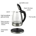 Ktaxon Electric Kettle Water Heater , Glass Tea, Coffee Pot with 7 LED