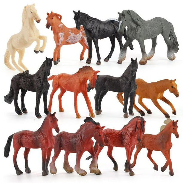 Cheval Figurine Jouet Simulation Collection De Jouets d'animaux Miniatures  Figurine Modélisme Cheval Jouet Modèle Animal Ornements pour La Maison  Accessoire (#1) : : Jeux et Jouets