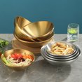 thumbnail image 3 of YAOMOBB Non-slip Stainless Steel Bowl Creative Stainless Steel Soup Bowl Korean Style Golden Silver Color Fruit Salad Bowl Single Layer Tableware Kitchen Utensils, 3 of 7