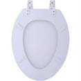 thumbnail image 2 of Achim Fantasia 19" Elongated Wood Toilet Seat, Elongated, White, 2 of 3