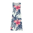 thumbnail image 5 of Summer Dresses for Women Ruffle Tiered Sleeveless Floral Print Mini Dress Beach Dress for Resort Wear Evening Events Sundress, 5 of 5