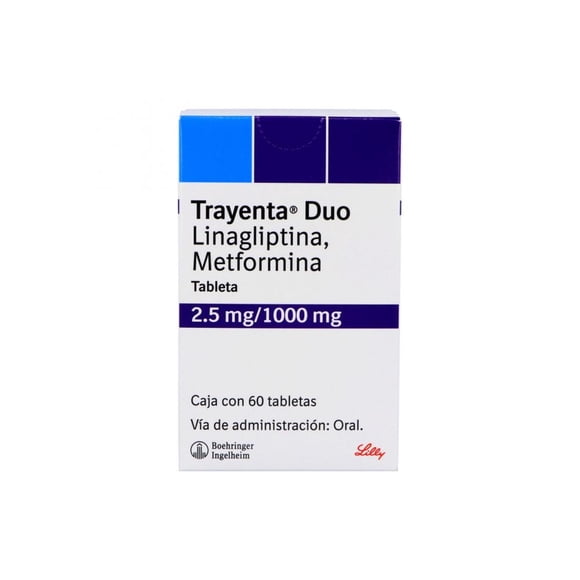 Trayenta Duo 2.5 mg/1000 mg 60 tabletas
