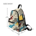 thumbnail image 3 of FORMRS School Backpack with Front Zippered Pocket 12" Student Travel Daypack, Blue Retro Print, 3 of 6