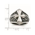 thumbnail image 3 of Mens Textured Cross Ring in Stainless Steel, 3 of 4