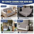 thumbnail image 6 of Binienty Brown Skull Damask RV Jackknife Sofa Slipcover High Stretch Soft Fabric Wrinkle Resistant Non Slip with Elastic Straps Washable for Camper Travel Trailer Interior, 6 of 7
