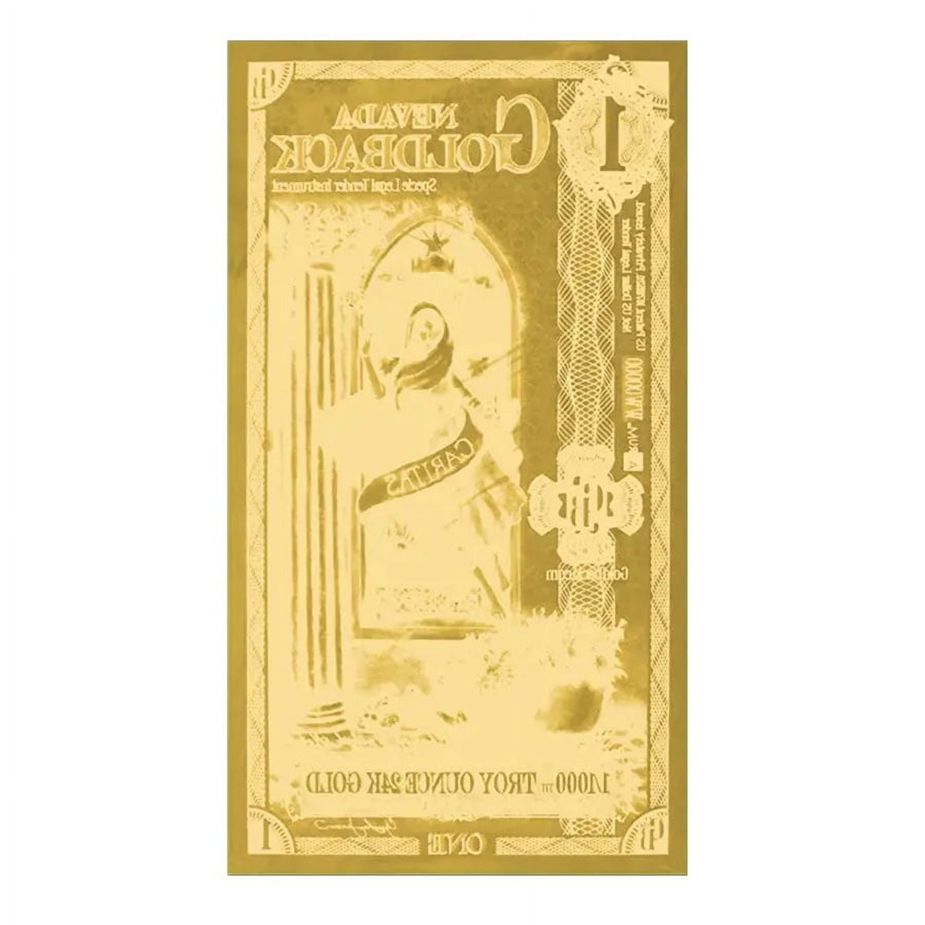 Pack of 100 - 1 Nevada Goldback 1/1000 oz 24K Gold Foil Aurum Note