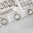 thumbnail image 4 of Manfei Safari Moose Black Out Curtains,Rustic Adventure Game Curtains Pack of 2 (42x63 Each),Gray White Plaid Bedroom Curtains For Boys Teens,Microfiber Bedroom Decor, 4 of 6