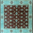 thumbnail image 1 of Ahgly Company Indoor Square Oriental Light Blue Traditional Area Rugs, 5' Square, 1 of 4