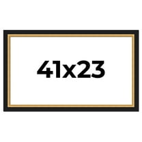 41x23 Frame Gold Real Wood Picture Frame Width 2.25 Inches | Interior Frame Depth 0.5 Inches |