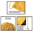 thumbnail image 3 of Mato & Hash Drawstring Bag Promotional Cinch bags - 10 Colors Available - Gym Drawstring Backpack, 3 of 3