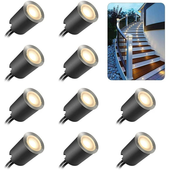 Recessed LED deck light with protective shell outdoor landscape lighting waterproof