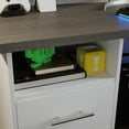 thumbnail image 6 of Sauder Desk for Gaming with Charcoal Ash Accent Top, White Finish, 6 of 15