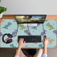 thumbnail image 4 of Long Mouse Pads for Desk,LightBlue Cartoon Dinosaurs Geometric Desk Mats on Top Of Desks, Desk Mouse Pad Extra Large with 3mm Non-Slip Base and Stitched Edge for Gaming,Work,Home 47.3"x23.6", 4 of 5