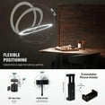thumbnail image 4 of 12" Video Light with 74" Adjustable Tripod & Phone Holder, 3 CCT Dimmable LED Selfie Ring Light for TikTok, YouTube, Makeup, Live Streaming, 4 of 8