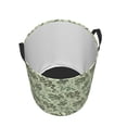 thumbnail image 3 of Balery Green Snake Round Laundry Basket with Handles Waterproof Freestanding Laundry Hamper for Clothes Toys in the Dorm and Family-, 3 of 8