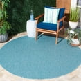 thumbnail image 2 of Safavieh Courtyard Mitre Geometric Indoor/Outdoor Area Rug, Aqua, 4' x 4' Round, 2 of 9