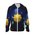 thumbnail image 1 of Saiise Solar System Pattern Sun Protection Hoodie for Men and Women, Lightweight Quick-Dry Windproof with Hood and Zip-3X-Large, 1 of 7