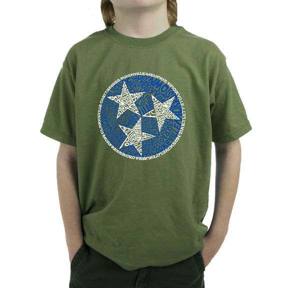 LA Pop Art Boy's Word Art T-shirt - Tennessee Tristar